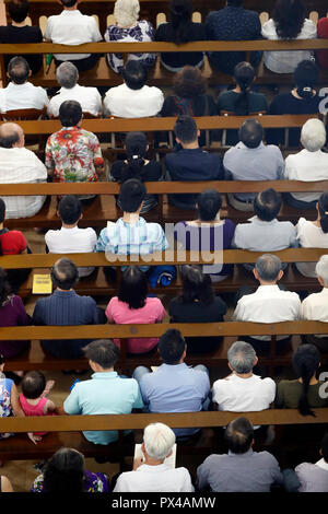 Gia Dinh Kirche. Heilige Woche. Katholische Messe. Karfreitag. Ho Chi Minh City. Vietnam. Stockfoto