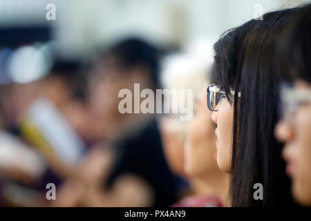 Gia Dinh Kirche. Heilige Woche. Katholische Messe. Karfreitag. Ho Chi Minh City. Vietnam. Stockfoto