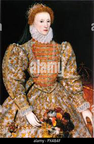 Tudor portrait Gemälde der Darstellung Ihrer Königlichen Hoheit, Stockfoto