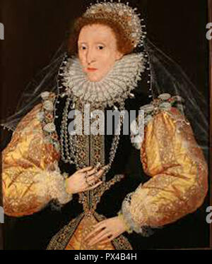 Tudor portrait Gemälde der Darstellung Ihrer Königlichen Hoheit, Stockfoto