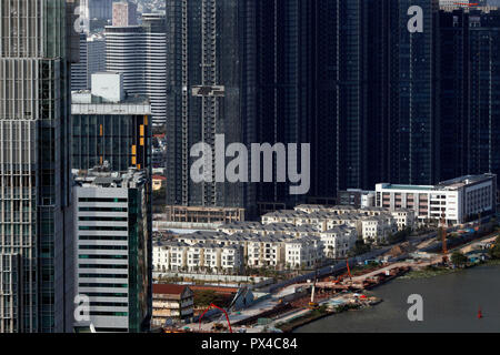 Stadtbild von Ho Chin Minh Skyline. Saigon. Vietnam. Stockfoto