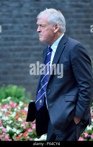 Glyn Davies MP (Con: Montgomeryshire) kommt während einer langen kabinettssitzung zu discus Brexit, Downing Street 16. Oktober 2018 Stockfoto