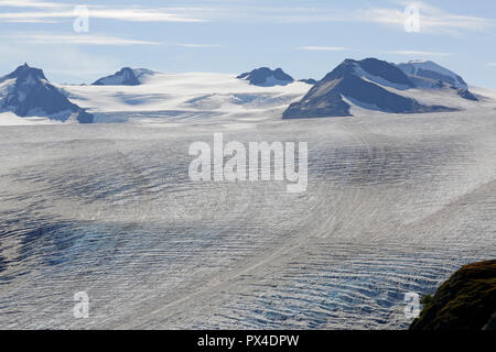 Ansicht des Harding Eis Feld aus der Trail Seward Alaska Stockfoto