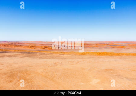 Luftaufnahme, Wüste, Landschaft, roten Sanddünen der Namib Wüste, Namib-Naukluft-Nationalpark, Namibia Stockfoto