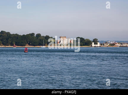 Brownsea Schloss auf der Insel Brownsea, Poole, Dorset, England, Großbritannien Stockfoto