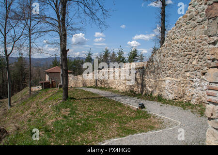 An den Wänden der alten Festung Tsari mali grad, Sofia, Bulgarien Stockfoto