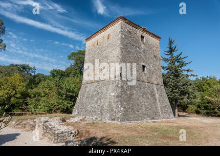 Venezianischen Turm der antiken Stadt Butrint, Albanien Stockfoto