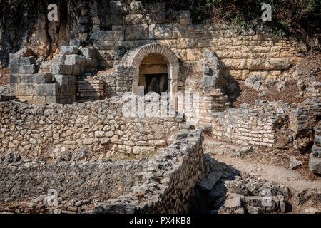 Forum Romanum in der antiken Stadt Butrint, Albanien Stockfoto