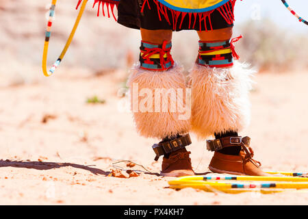 Page, AZ, USA. Navajo hoop Tänzerin Joseph Secody. Stockfoto