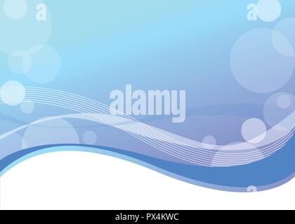 Blaue frische Abstract Hintergrund mit Blasen Vektor-illustration EPS 10. Stock Vektor