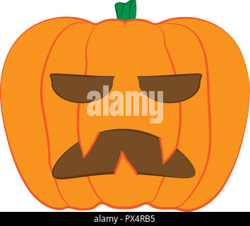 2018 Halloween Feier Jack-O-Lantern - Vektor Kürbis mit Horror. Stockfoto