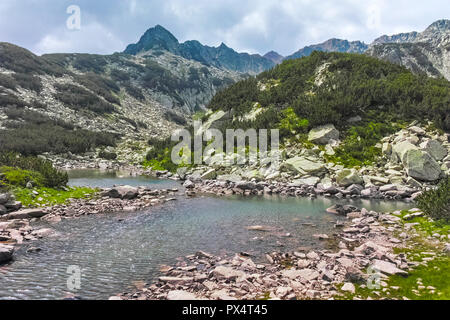 Landschaft mit oberen Muratovo See, Pirin-gebirge, Bulgarien Stockfoto