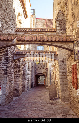 St. Katharina-Passage n der Altstadt von Tallinn, Estland Stockfoto