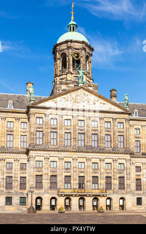 Der Königliche Palast in Amsterdam Koninklijk Paleis Dach Detail in Dam Square Amsterdam Amsterdam, Niederlande Holland EU Europa Stockfoto