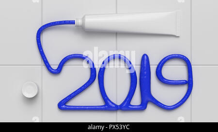 2019 Zahnpasta Stockfoto