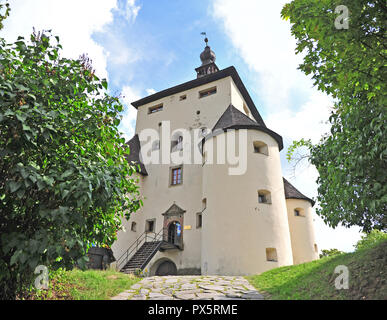Fassade eines Schlosses in Banska Stiavnica Stadt, Slowakei Stockfoto