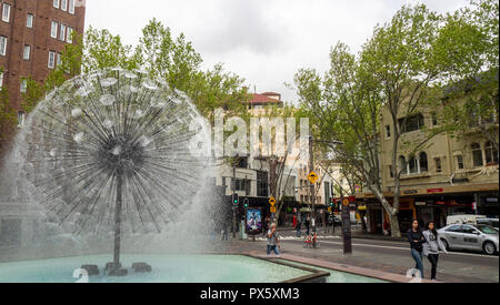 El Alamein Memorial Fountain in den Fitzroy Gardens Kings Cross, Sydney, NSW, Australien. Stockfoto