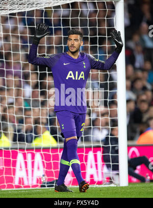 Torhüter Paulo Gazzaniga der Sporen während der carabao Cup dritte Runde Übereinstimmung zwischen den Tottenham Hotspur und Watford bei Stadion: mk, Milton Keynes, Engla Stockfoto