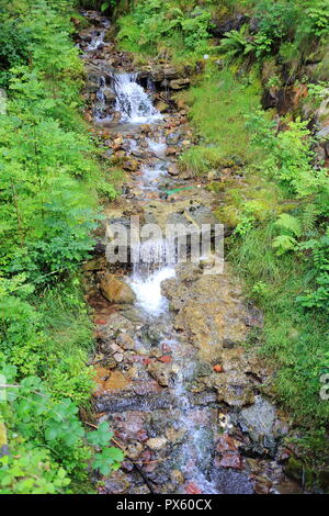 Wasserfall in Bocenago, Trentino, Italien. Stockfoto