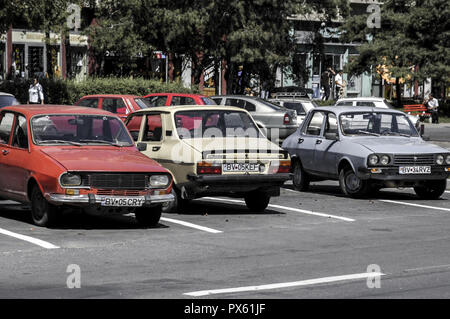 Brasov, alte Autos Dacia, Rumänien, Transsilvanien Stockfoto