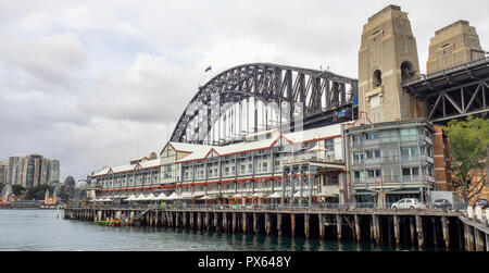 Marriott Hotel Pier One Walsh Bay Kais Revier Hickson Road Sydney, NSW, Australien. Stockfoto