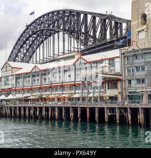 Marriott Hotel Pier One Walsh Bay Kais Revier Hickson Road Sydney, NSW, Australien. Stockfoto