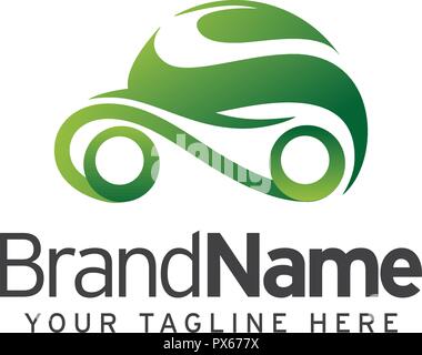 Eco Car Logo Template Design Vector Illustration Stock Vektor