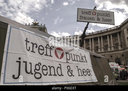 Bundeswehr am Heldenplatz, Österreich, Wien, 1. Bezirk, Heldenplatz Stockfoto