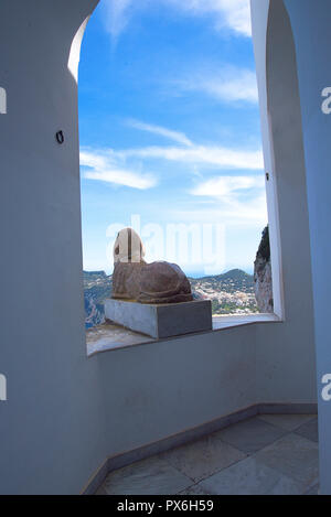 Die Villa San Michele in Anacapri, die das Haus wurde gebaut von schwedischen Arzt Axel Munthe. Der Garten ist eine Oase der Ruhe auf der Insel Capri Stockfoto