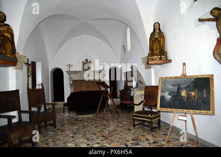Die Villa San Michele in Anacapri, die das Haus wurde gebaut von schwedischen Arzt Axel Munthe. Der Garten ist eine Oase der Ruhe auf der Insel Capri Stockfoto