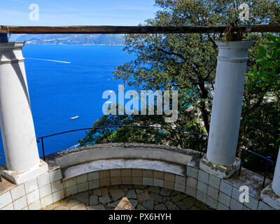 Die Villa San Michele in Anacapri, die das Haus wurde gebaut von schwedischen Arzt Axel Munthe. Der Garten ist eine Oase der Ruhe auf der Insel Capri Stockfoto