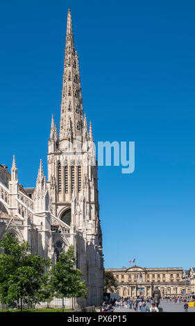 Die Kathedrale Saint Andrew von Bordeaux oder Bordeaux Kathedrale, Frankreich, Europa Stockfoto