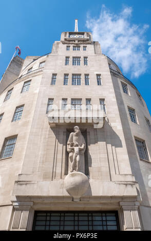 Original BBC Broadcasting House, London, England, Großbritannien Stockfoto