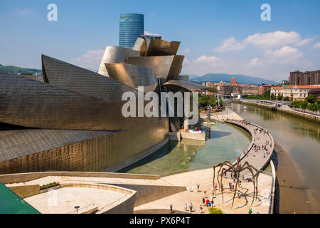 Das Guggenheim Museum und Spider Kunst, Bilbao, Spanien, Europa Stockfoto