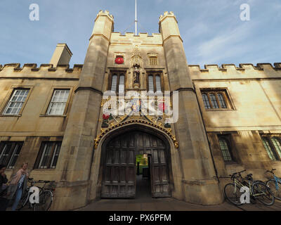 CAMBRIDGE, UK - ca. Oktober 2018: Emmanuel College Stockfoto