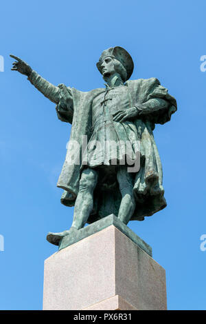 Denkmal von Christoph Kolumbus, Rapallo Stockfoto