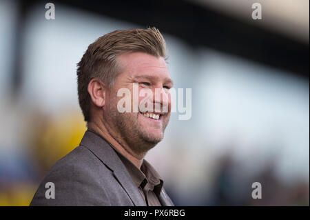 Oxford United Manager Karl Robinson während der Sky Bet Liga 1 Übereinstimmung zwischen Oxford United und Coventry City an der Kassam Stadion, Oxford, England o Stockfoto