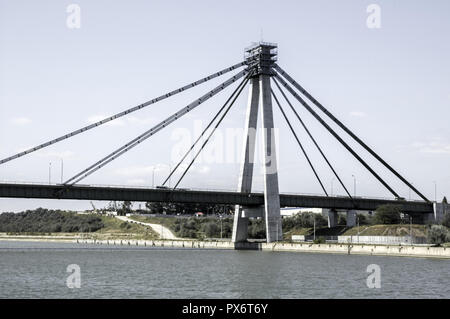 Kanal Verbindung von Donau und Schwarzem Meer, Kabelbrücke, Rumänien, Schwarzes Meer Stockfoto