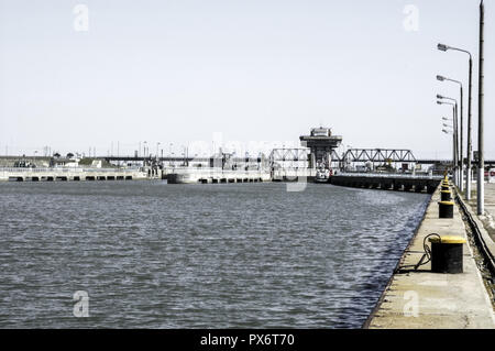 Kanal Verbindung von Donau und Schwarzes Meer, Rumänien, Schwarzes Meer Stockfoto