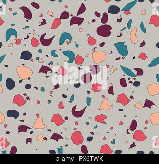 Terrazzo nahtlose Muster. Die nahtlose Vektor Stock Vektor