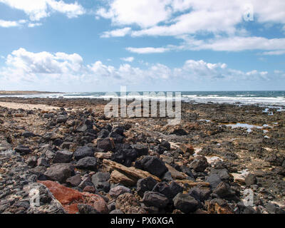 Lanzarote, Spanien - 31. Mai 2017: Famara Dorf im Norden der Insel Stockfoto
