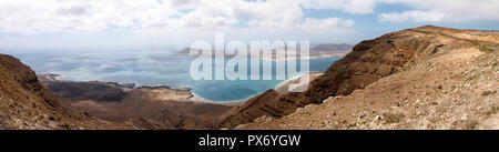 Lanzarote, Spanien - Juni 4, 2017: La Graciosa, einer kleinen Insel im kanarischen Archipel. Stockfoto