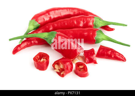 Red Hot Chili Peppers auf weißem Hintergrund. Stockfoto