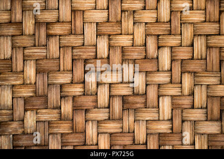 Der braune Farbe aus Holz weben Textur Hintergrund zugemacht Stockfoto