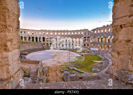 Historischen Römischen Amphitheater Arena Pula, Istrien, Kroatien Stockfoto