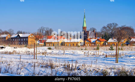 Das Dorf Annahuette in Lausitzer Seenplatte, Brandenburg Stockfoto