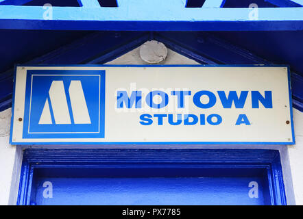 Die Motown Museum, oder Hitsville USA, wo die Motown Gründer Berry Gordy als "Motown HQ 1959 gekauft, in Detroit, USA Stockfoto