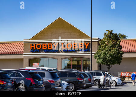 Lancaster, PA, USA - 18. Oktober 2018: Hobby Lobby Speichert ist eine private gemeinnützige Organisation, besitzt und betreibt eine Kette der amerikanischen Kunst und craf Stockfoto