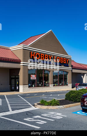 Lancaster, PA, USA - 18. Oktober 2018: Hobby Lobby Speichert ist eine private gemeinnützige Organisation, besitzt und betreibt eine Kette der amerikanischen Kunst und craf Stockfoto