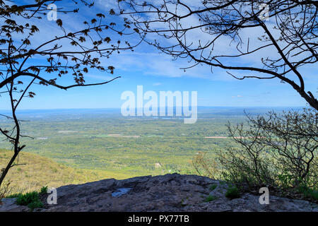 Website der Historischen Catskill Mountain House mit Blick über New York Landschaft, in der Nähe von Tannersville, New York, USA Stockfoto